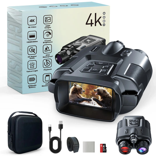 DIYIMIN Night Vision Binoculars 8X Infrared 600M Rechargeable