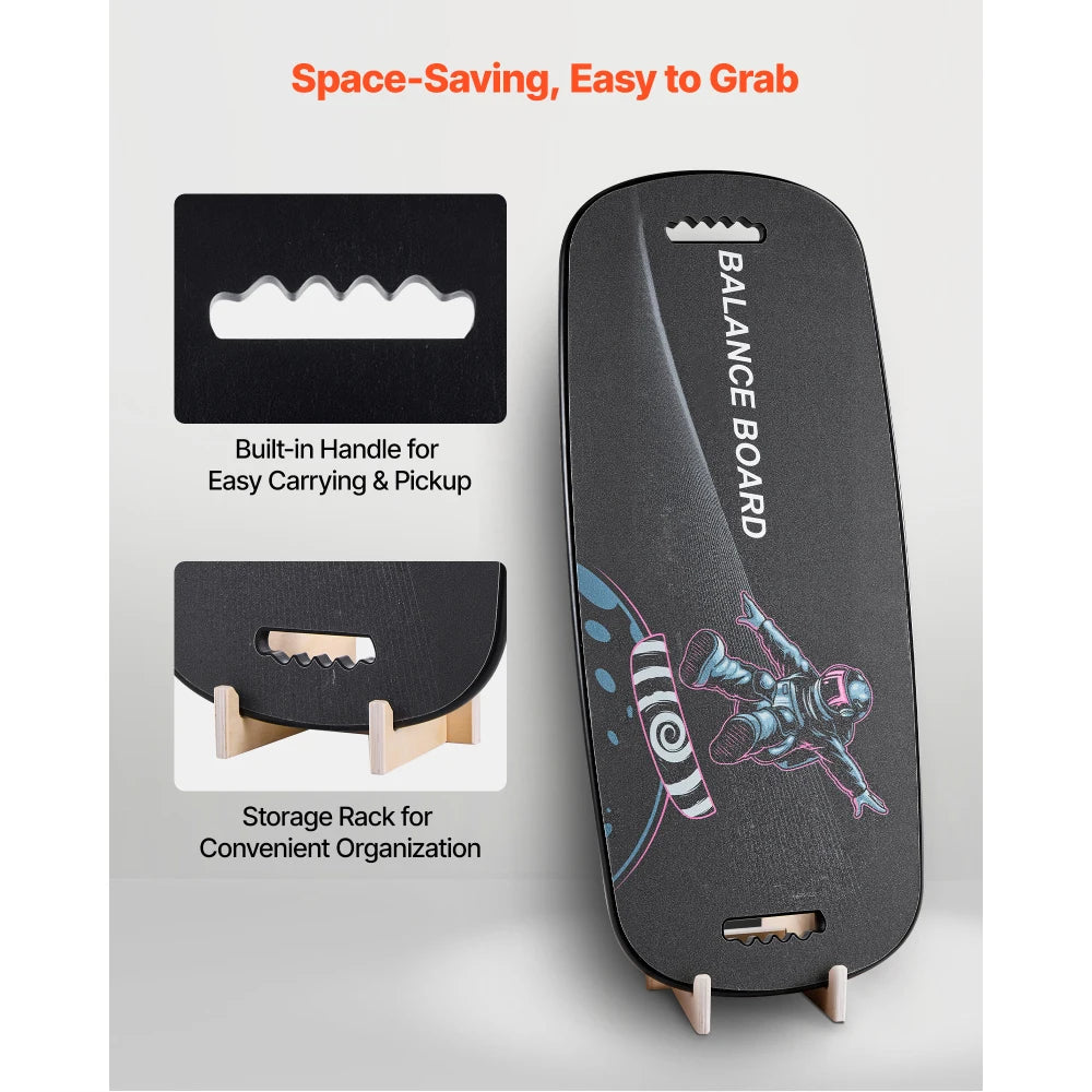 Balance Board Trainer With Roller for Core and Surf Training