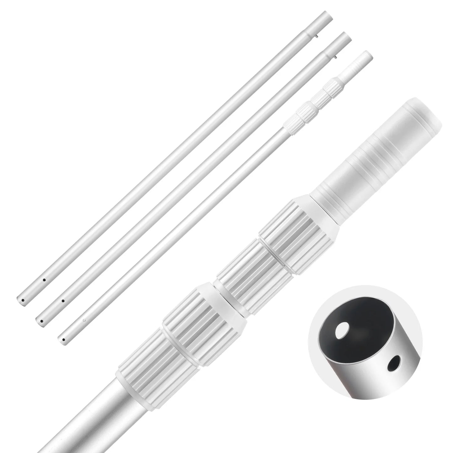 SucceBuy Telescoping Pool Pole For Swimming Net And Vacuum Head