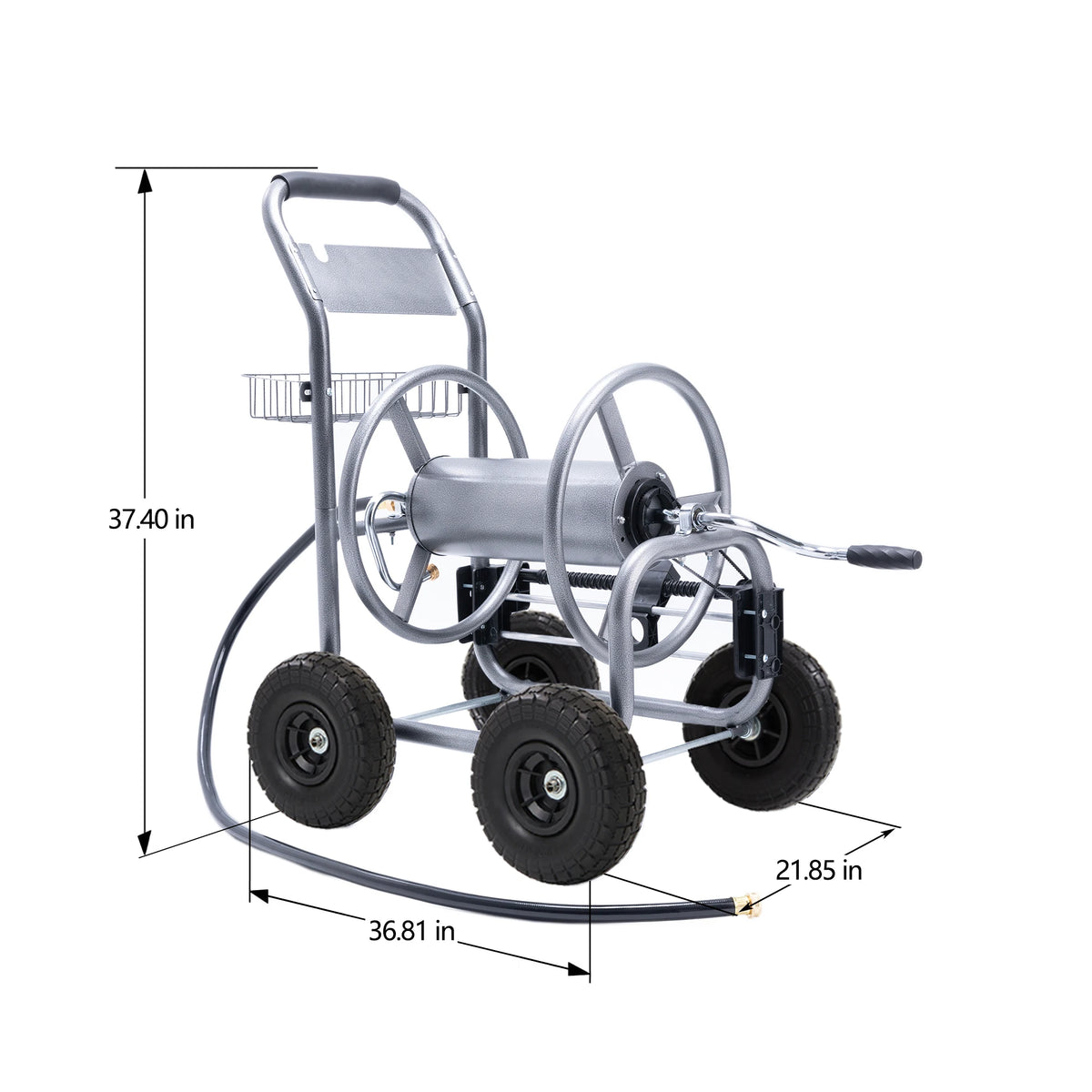 Giraffe Tools Heavy Duty Garden Hose Reel Cart With Wheels