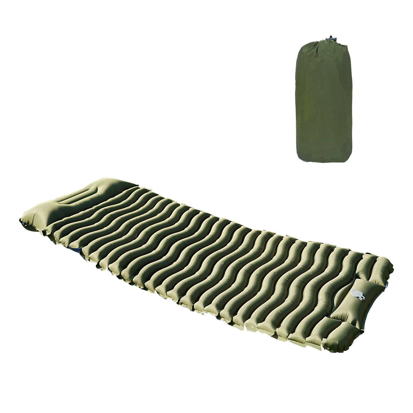 PAKICETUS Foot Pump Air Mattress, Quick Inflation Ultra Thick Anti-Slip Surface Durable TPU Inflatable Bed, Portable Camping Mat Guest Bed for Home Travel Outdoor Use