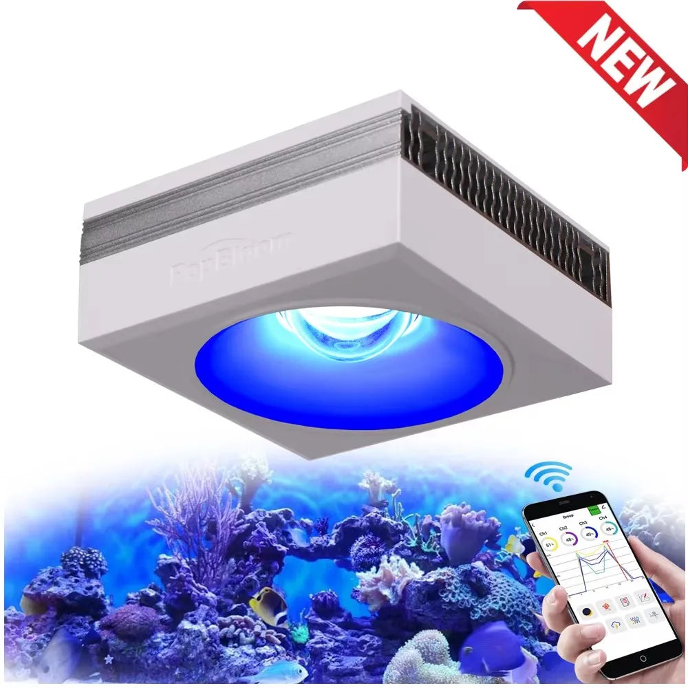 PopBloom RL90 WiFi LED Aquarium Light Full Spectrum Reef Lamp