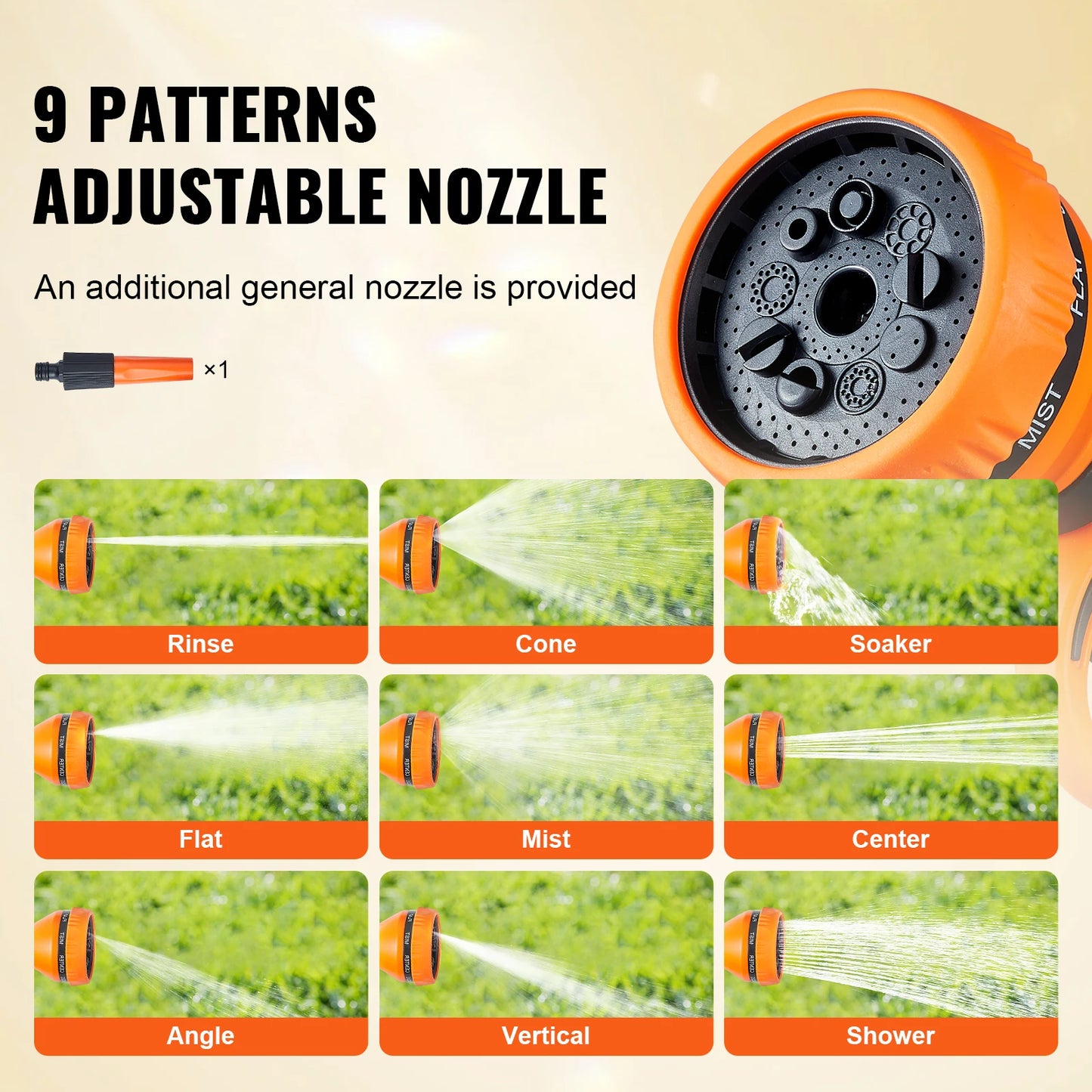 SucceBuy Retractable Garden Hose Reel With Auto Rewind Wall Mount