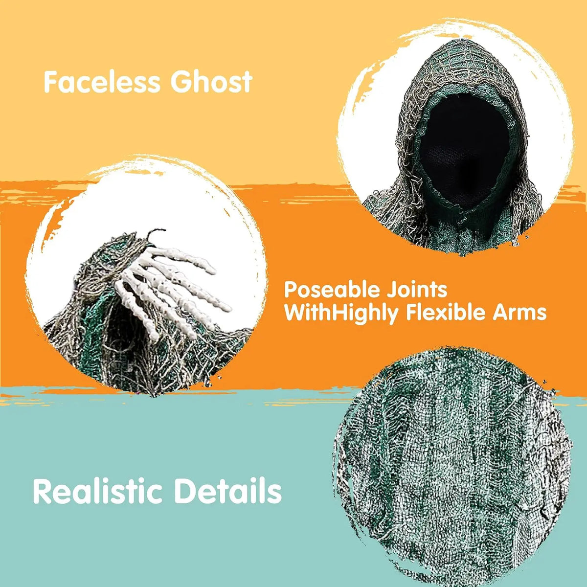 Halloween Hanging Faceless Ghost Grim Reaper Outdoor Party Decorations