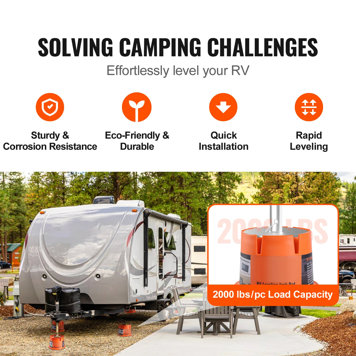 Vevor High Capacity RV Camper Trailer Stabilizer Blocks