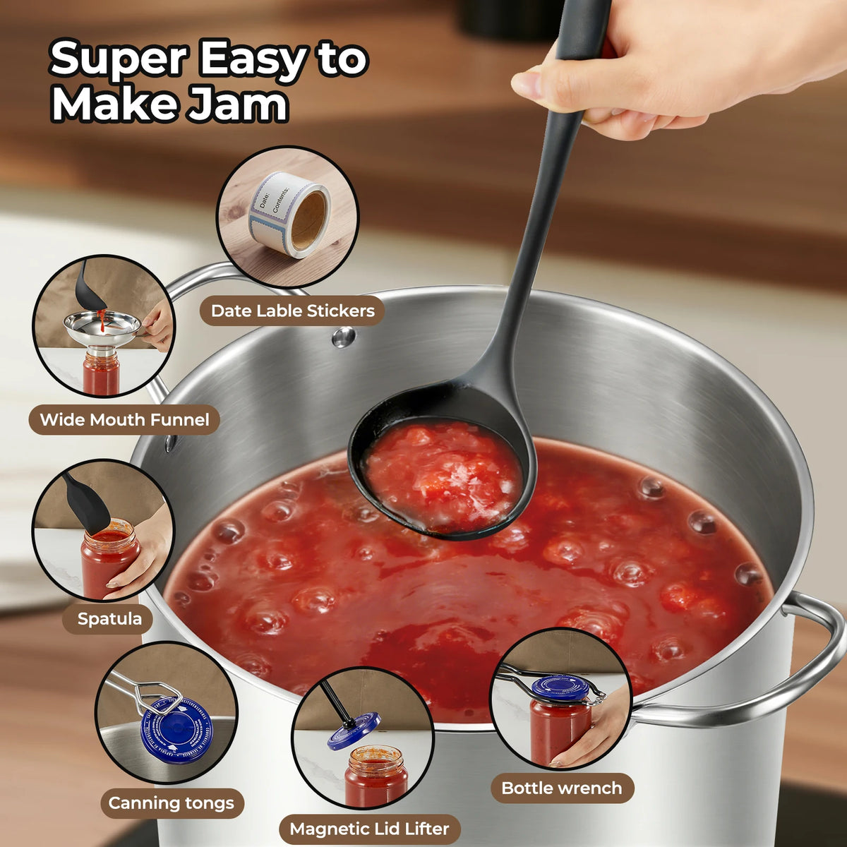 Stainless Steel Water Bath Canner Pot and Canning Kit
