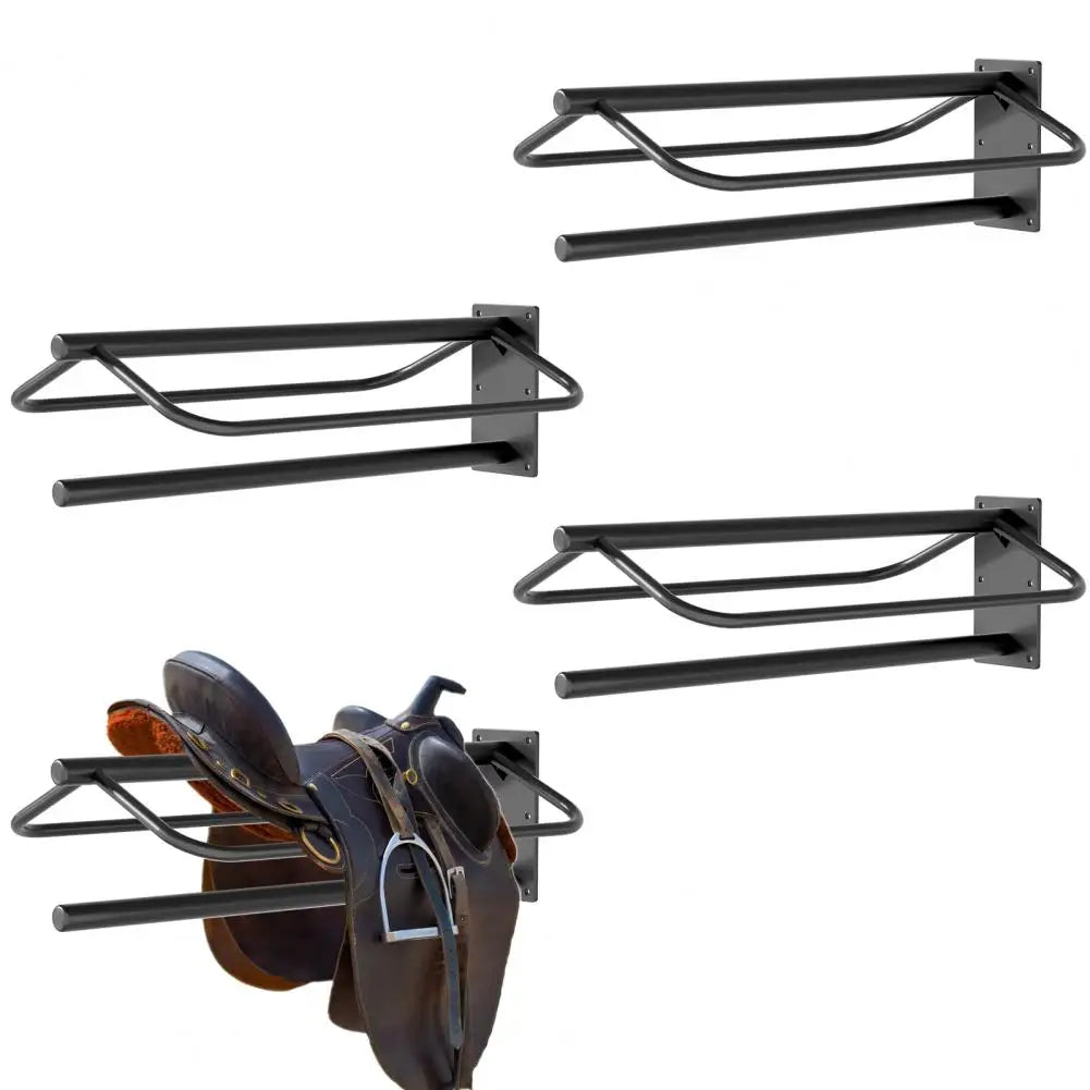 Heavy Duty Wall Mount Horse Saddle Rack With Pad Bar