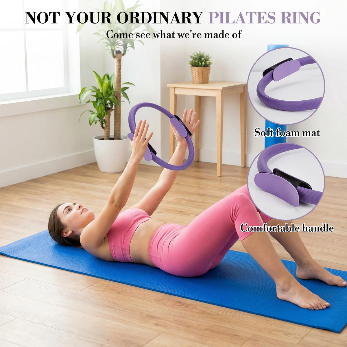 GAOMON Pilates Ring Set with Bands for Full Body Workouts