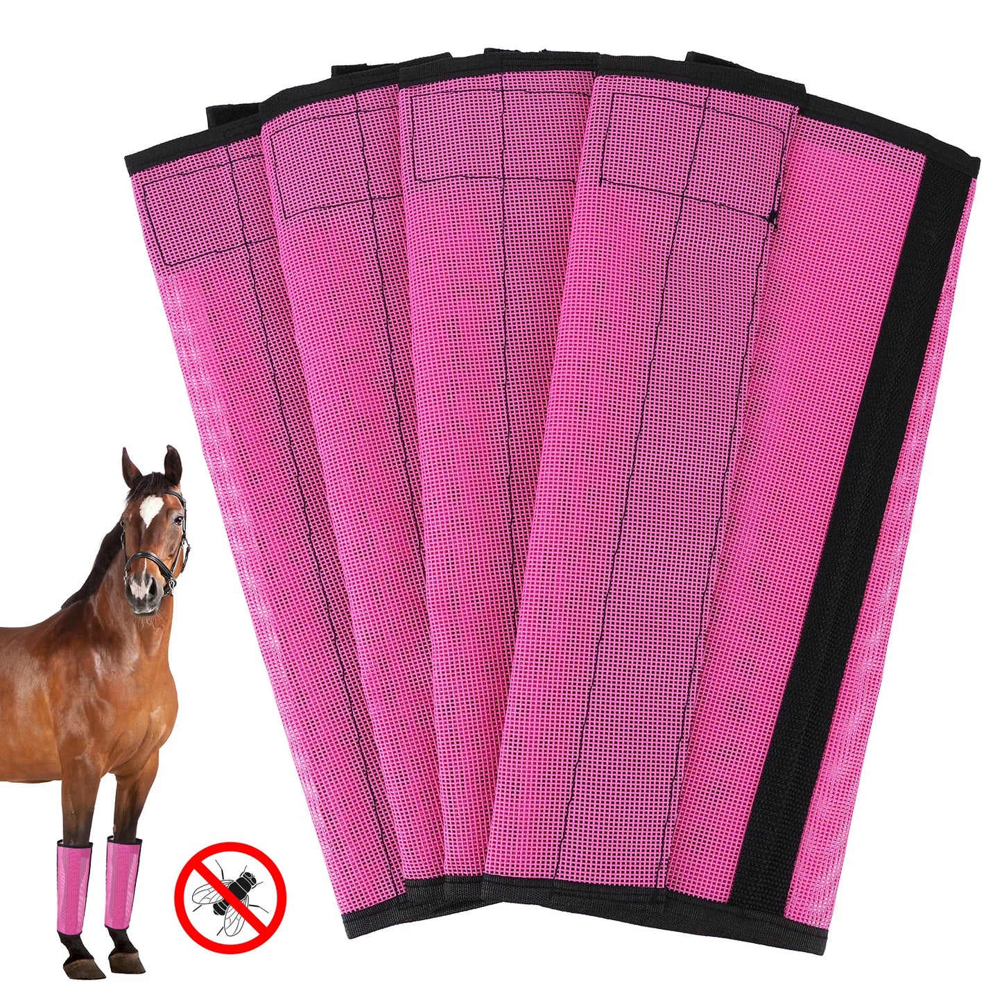 Alloyseed Breathable Mesh Horse Fly Protective Boots Cover