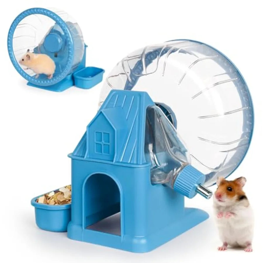Quiet Hamster Exercise Wheel With Water Bottle And Food Bowl