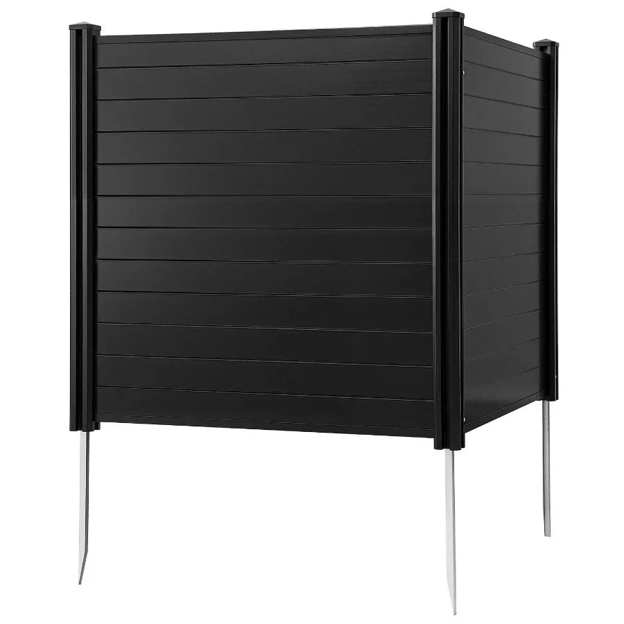 2 Panels Outdoor Privacy Screen 48 x 48 in Air Conditioner Fence with 27.6 in Ground Stakes Pool Equipment Enclosure Horizontal