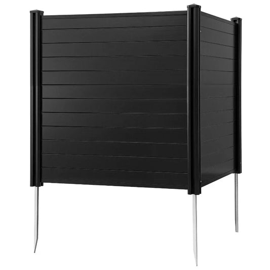 2 Panels Outdoor Privacy Screen 48 x 48 in Air Conditioner Fence with 27.6 in Ground Stakes Pool Equipment Enclosure Horizontal