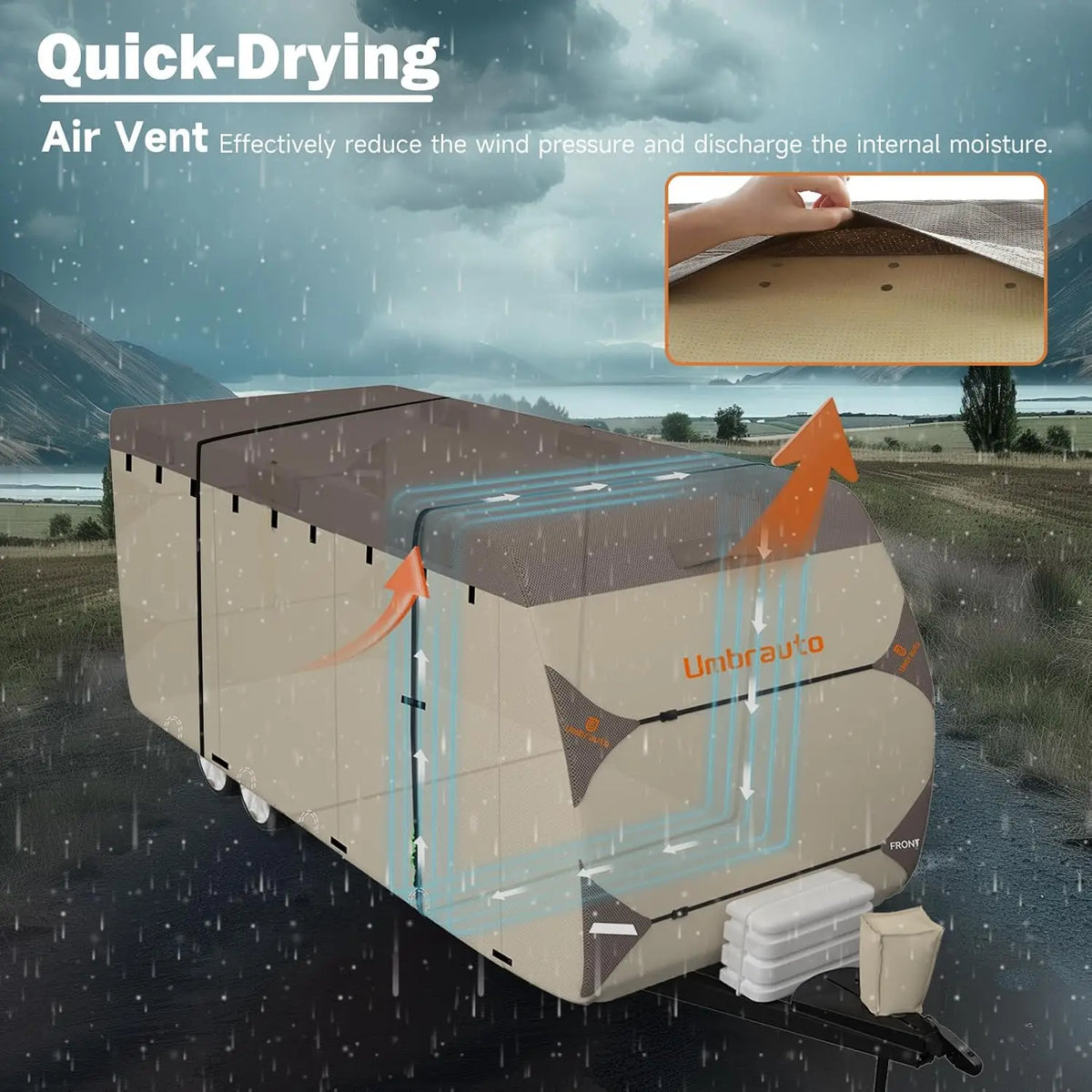 Umbrauto Heavy Duty Waterproof Travel Trailer RV Cover