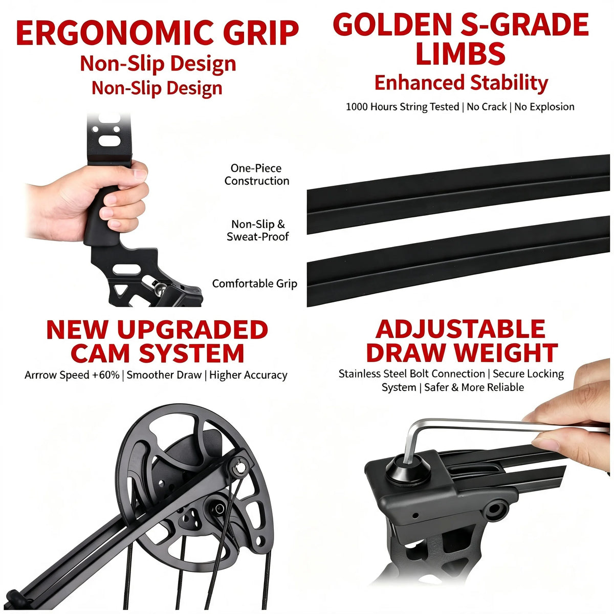 Dual Purpose Compound Bow Set Steel Arrow Ball Target Hunting