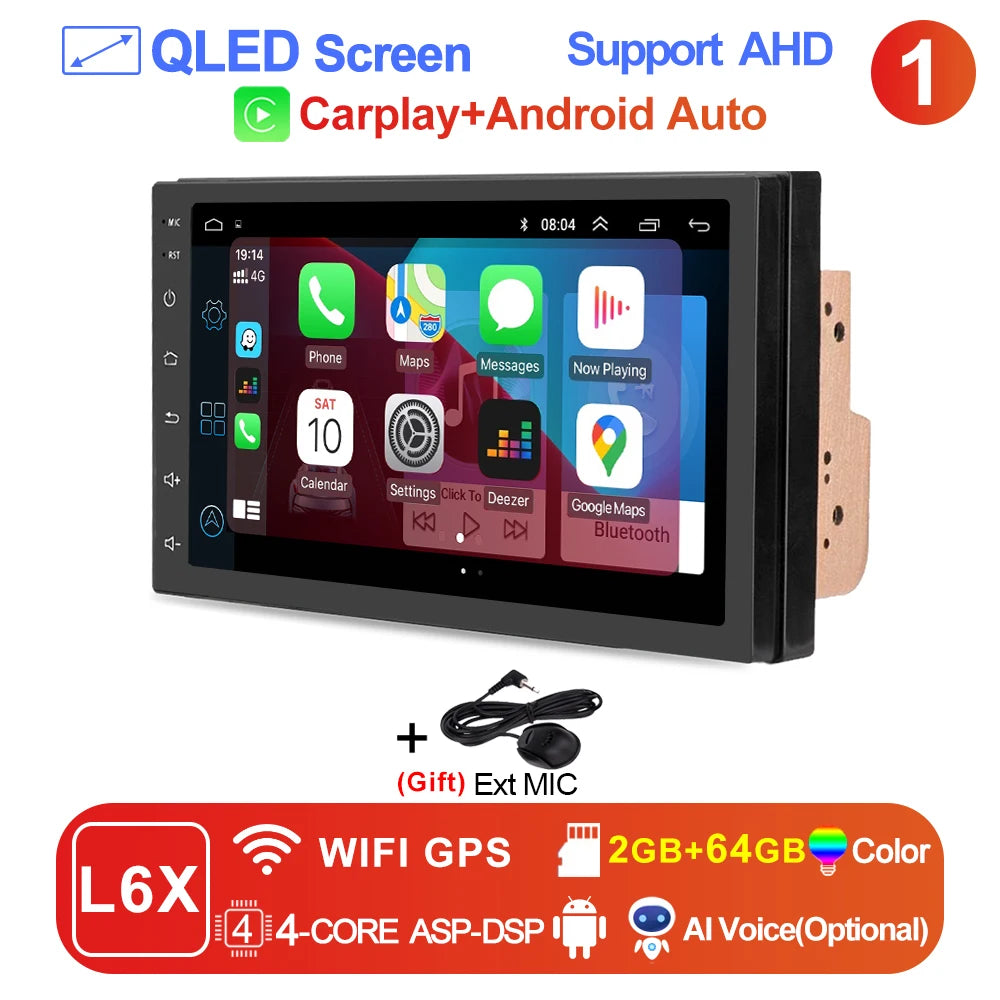 Lehx Android 15 Car Multimedia Player With Wireless Carplay