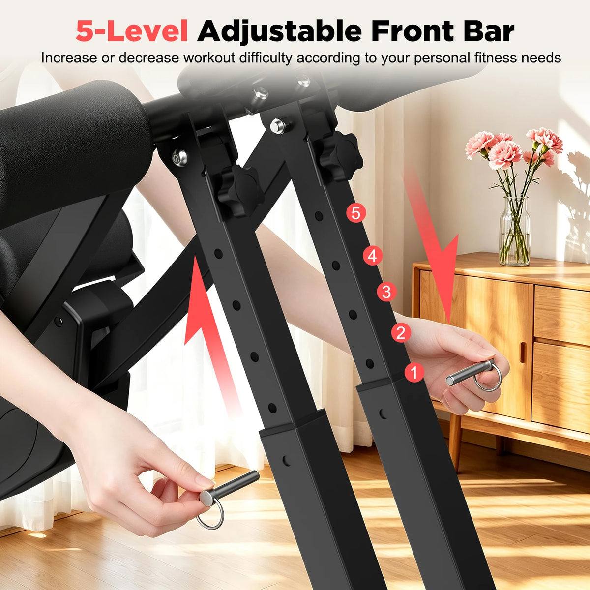 RELIFE Foldable Dual Track Ab Machine Core Trainer for Home Fitness