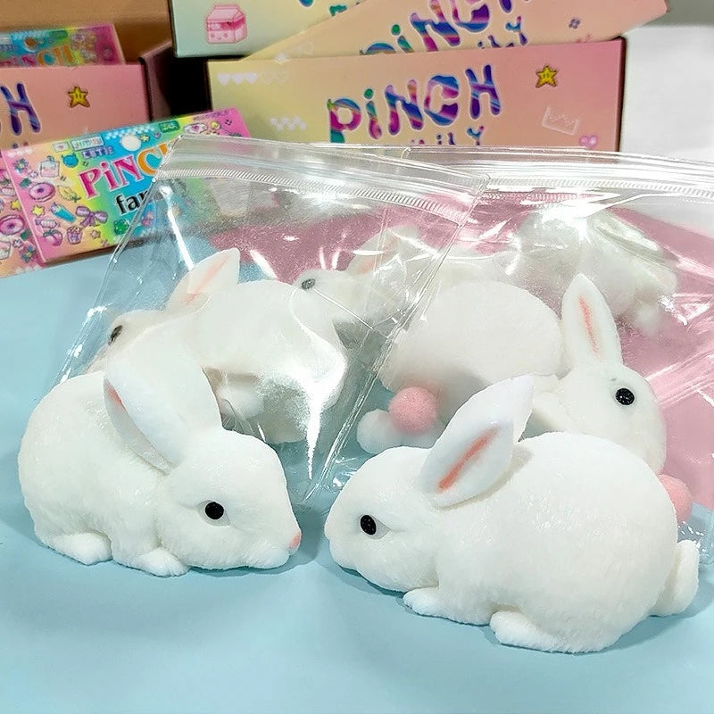 White Rabbit Resin Slow Rebound Squishy Fidget Stress Relief Toy