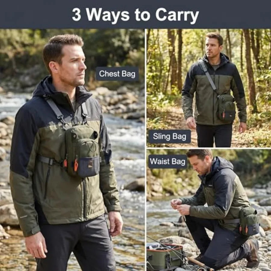 Lightweight Fly Fishing Chest Pack Tackle Storage Pouch