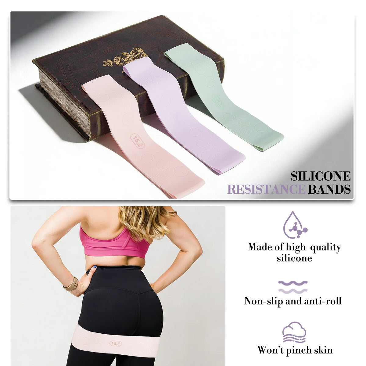 GAOMON Pilates Ring Set with Bands for Full Body Workouts