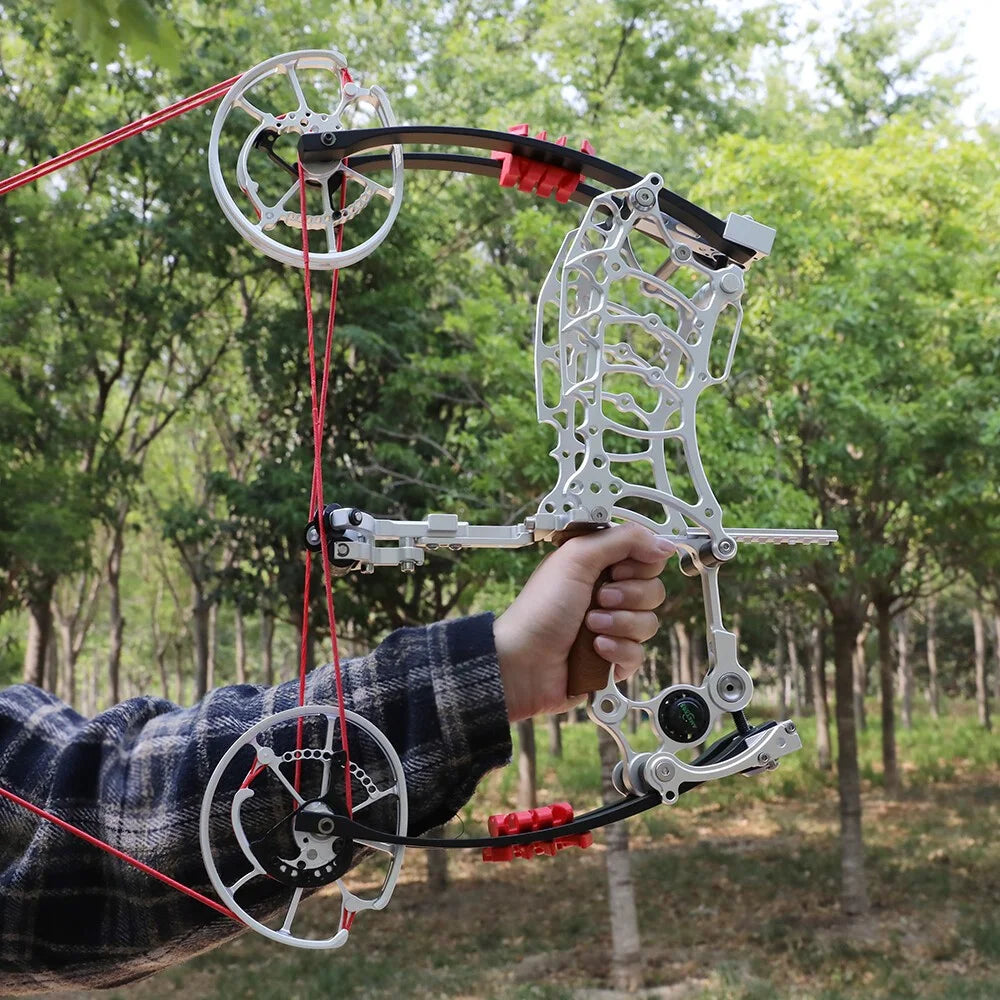 30-70lbs Compound Bow Adjustable Dual-Purpose 80% Let-off High Speed 420FPS for Hunting Shooting Steel Ball and Target Practice Right Hand Archery
