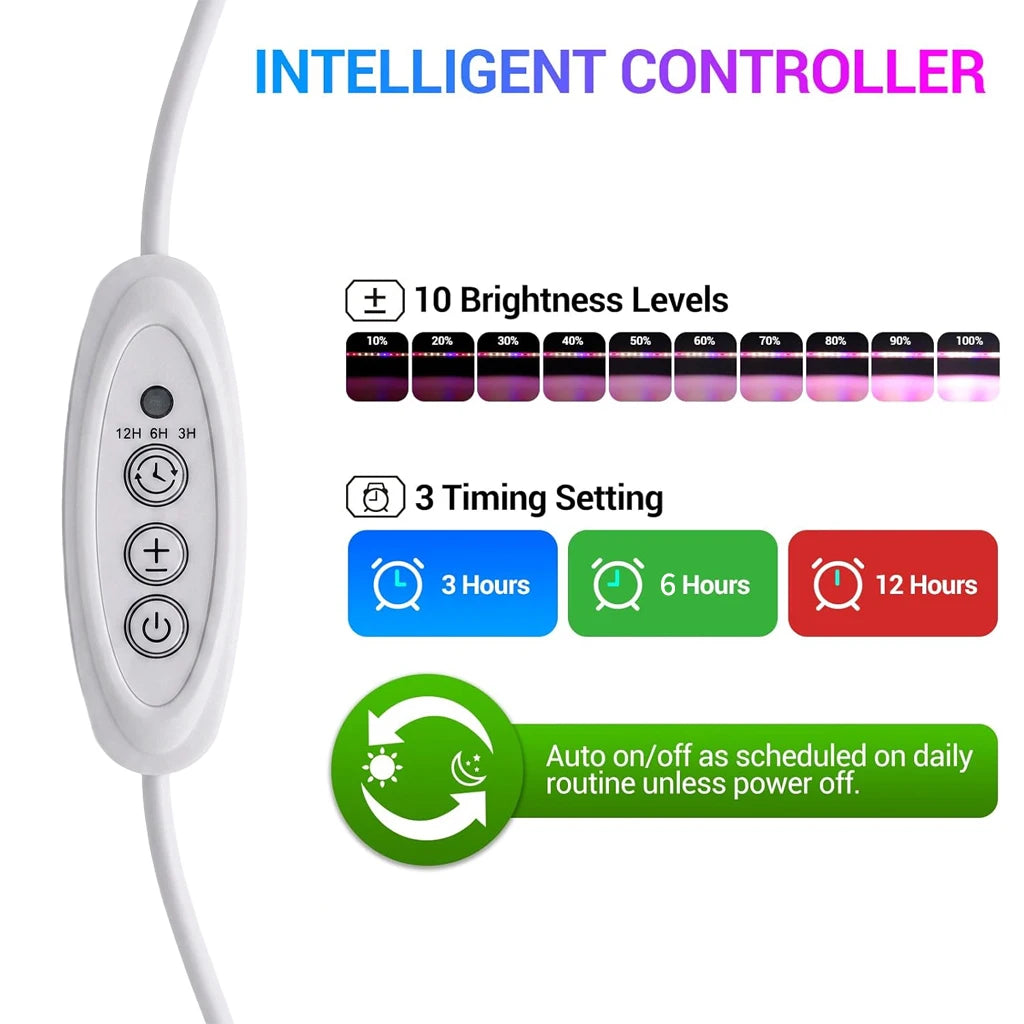 Dumiloo Full Spectrum Led Grow Light Strips With Timer