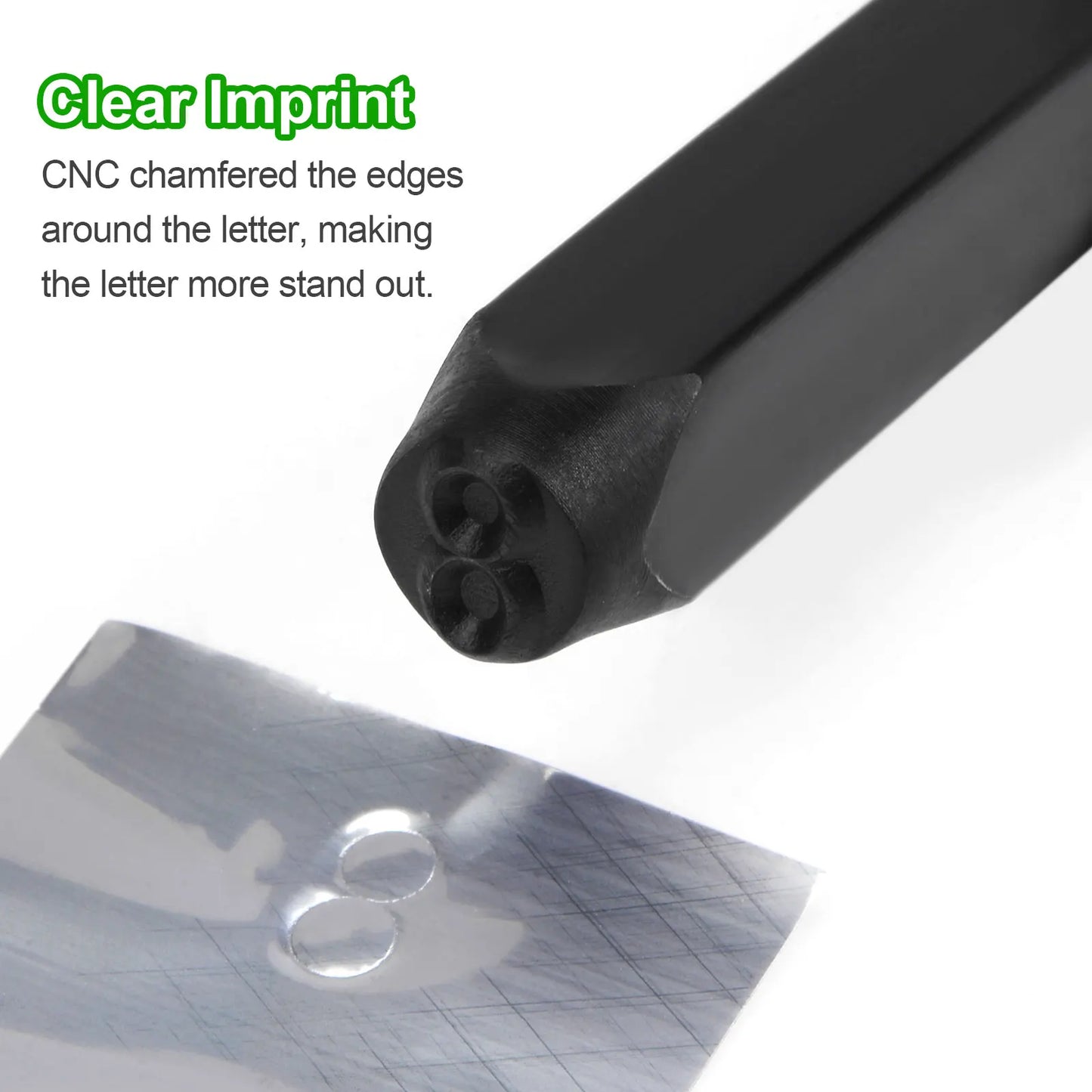 UXCELL Metal Stamping Kit Letter Punch Press Tool Chrome Steel