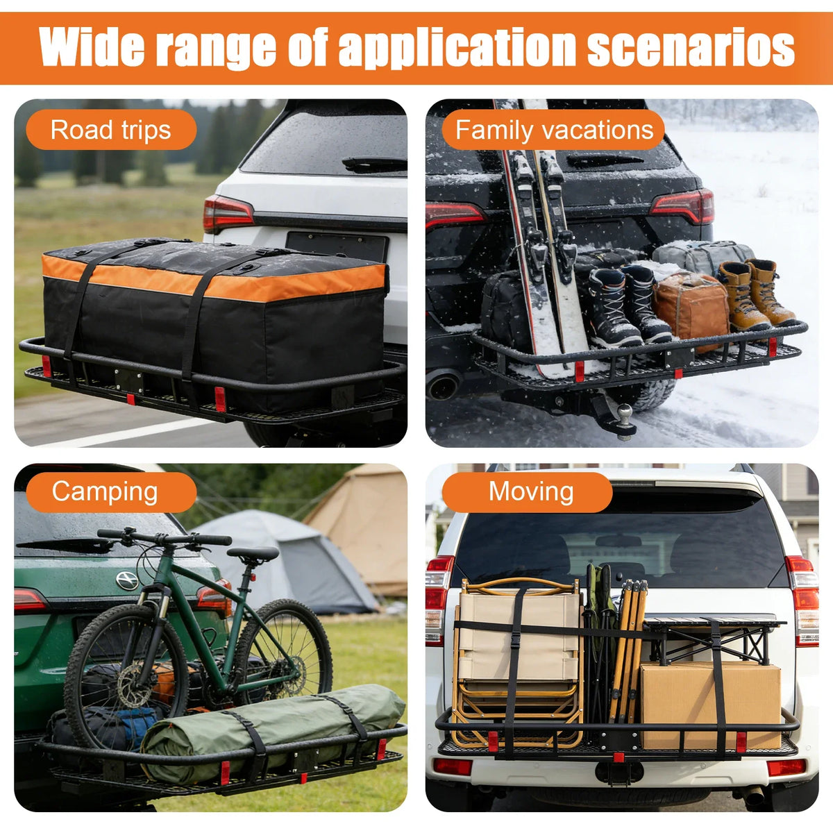 Si Hao Heavy Duty Foldable Rear Mount Cargo Carrier