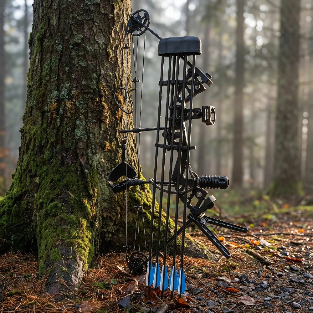 Dual Purpose Compound Bow Set Steel Arrow Ball Target Hunting