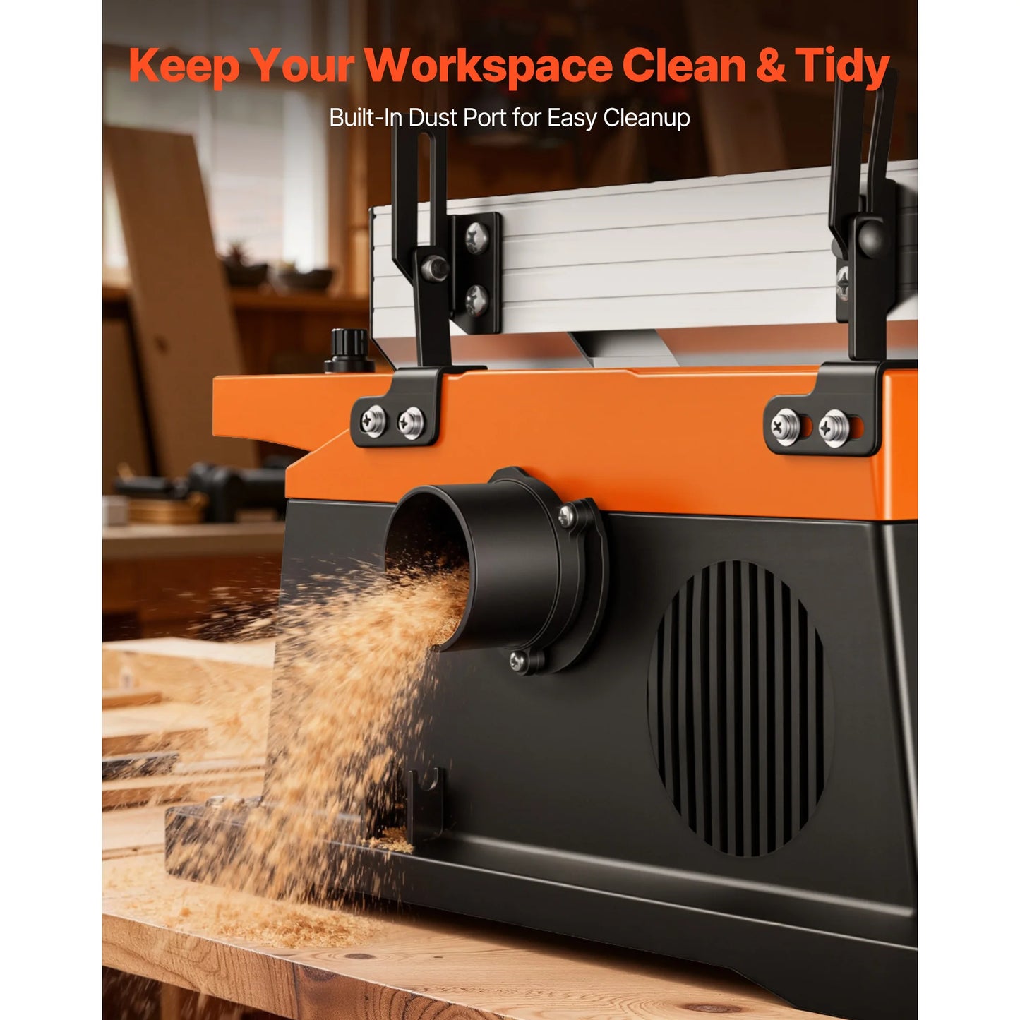 SucceBuy 2HP Benchtop Jointer With Adjustable Fence For Woodworking