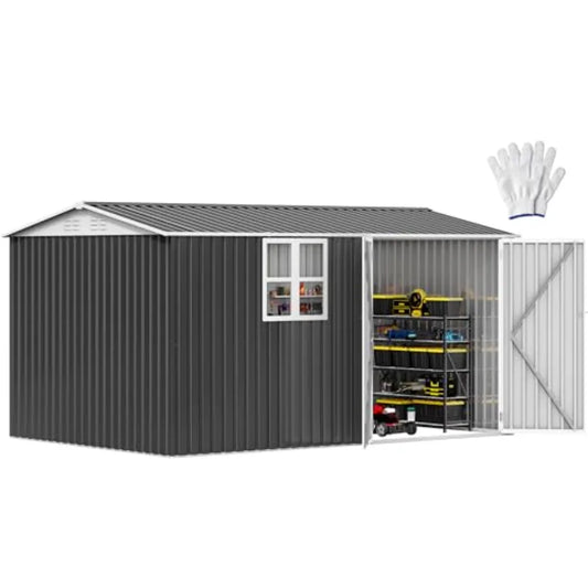 Mdng Plastic Outdoor Storage Shed For Backyard And Patio