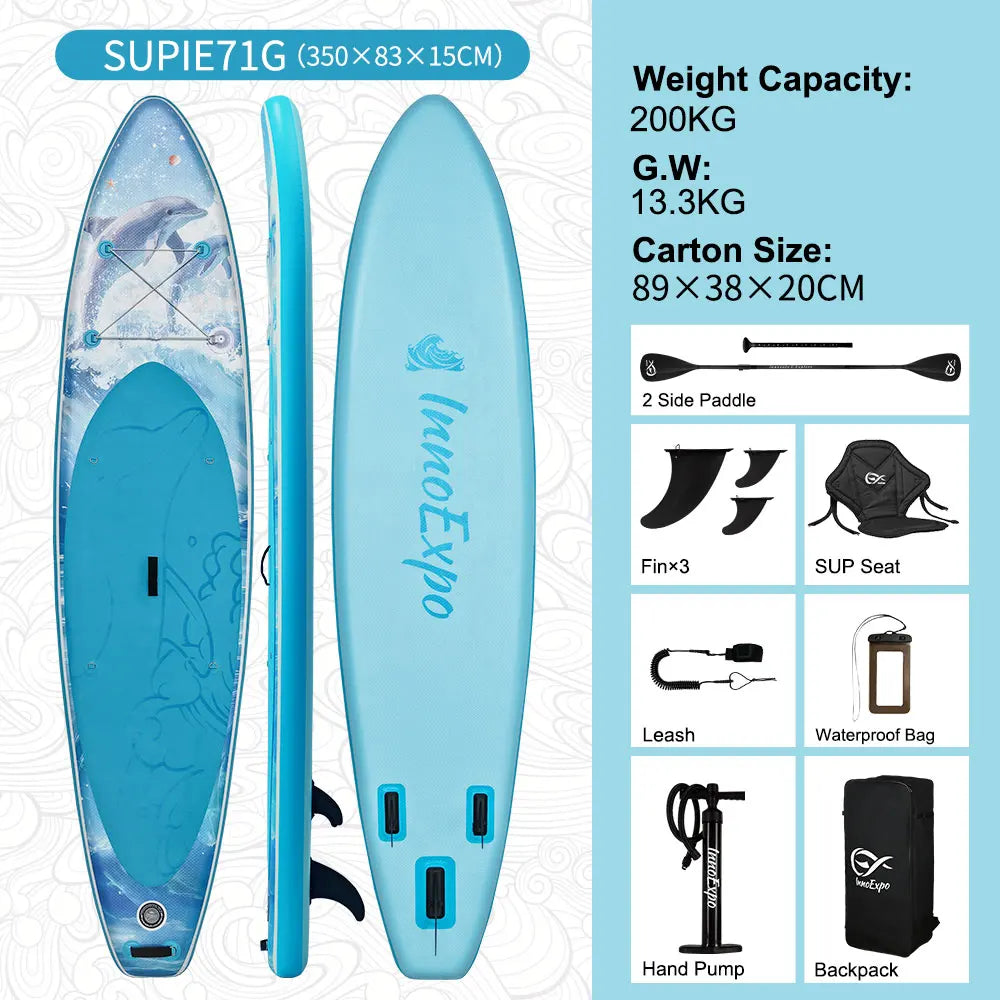 InnoExpo Inflatable Stand Up Paddle Board Non Slip Water Sport