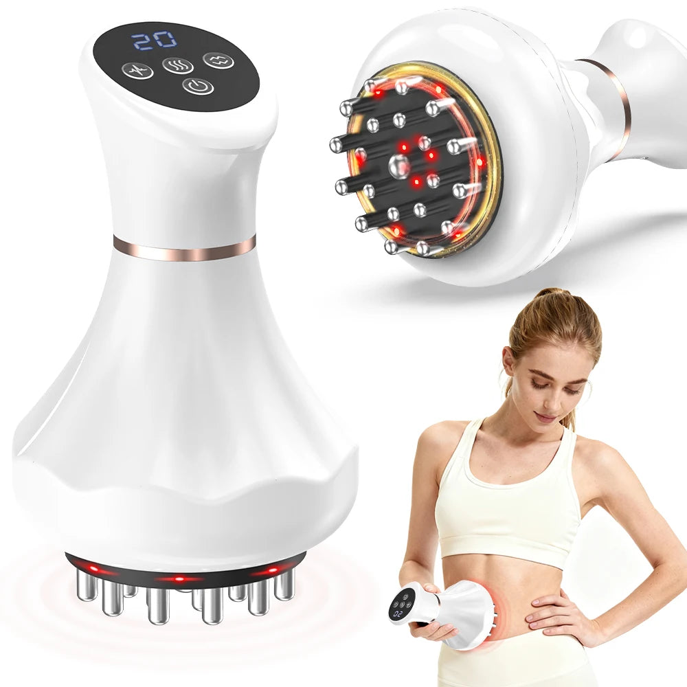 Lymphatic Drainage Massager And Heat Vibration Body Sculpting Tool