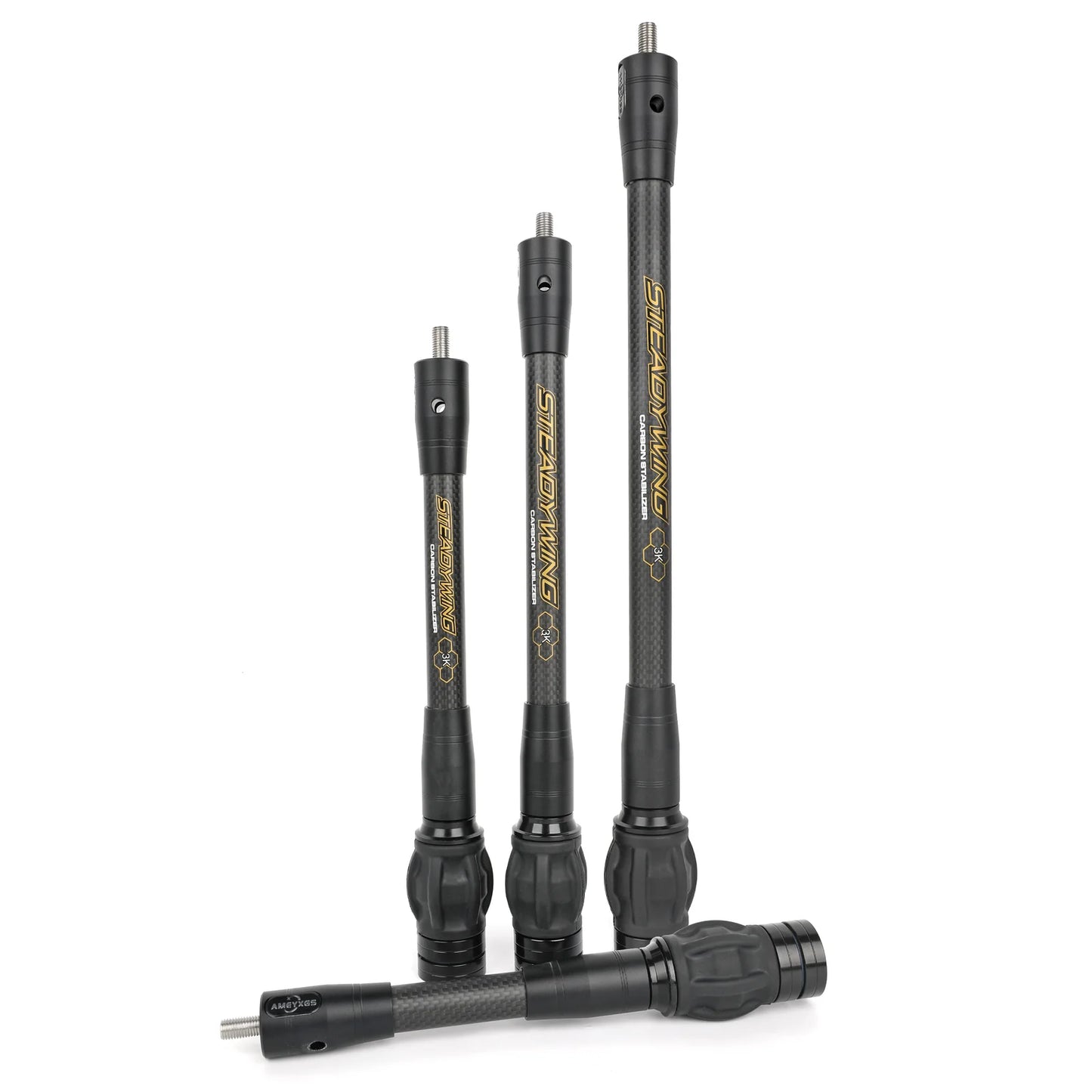 Archery Bow Stabilizer Balance Rod 6/8/10/12/15 Inch 3K Carbon Fibre Shock Absorber Damp for Compound Recurve Bow Accuracy