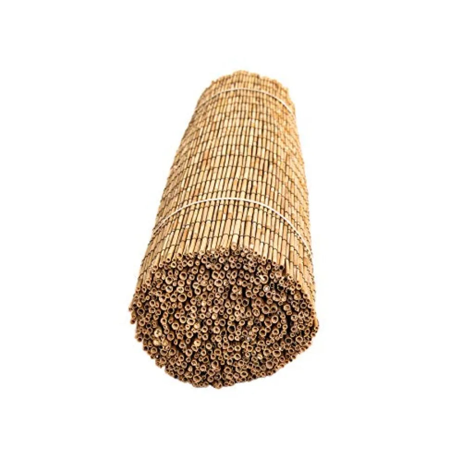 Jumbo Reed Bamboo Screen Fencing Privacy Fence Backyard Divider Decorative Reed Garden Fencing Natural Finish 6 ft H x 16 ft L