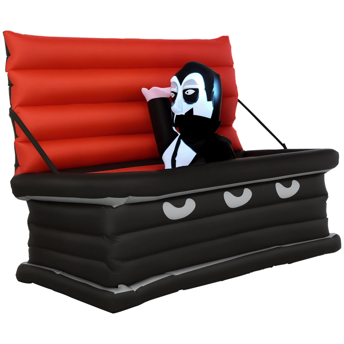 Inflatable Vampire Halloween Coffin Lighted Outdoor Yard Display