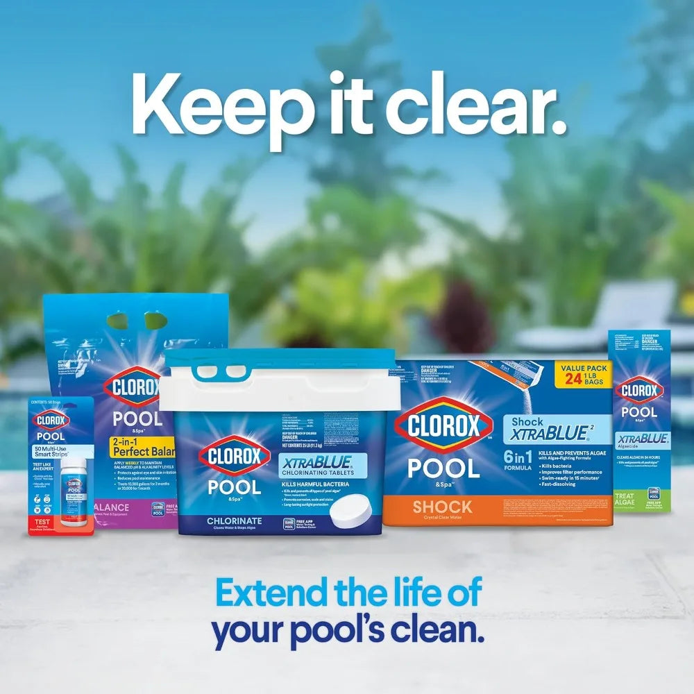 3" Chlorinating Tablets, Individually Wrapped, Kills Bacteria & Stops Algae, 5 LB