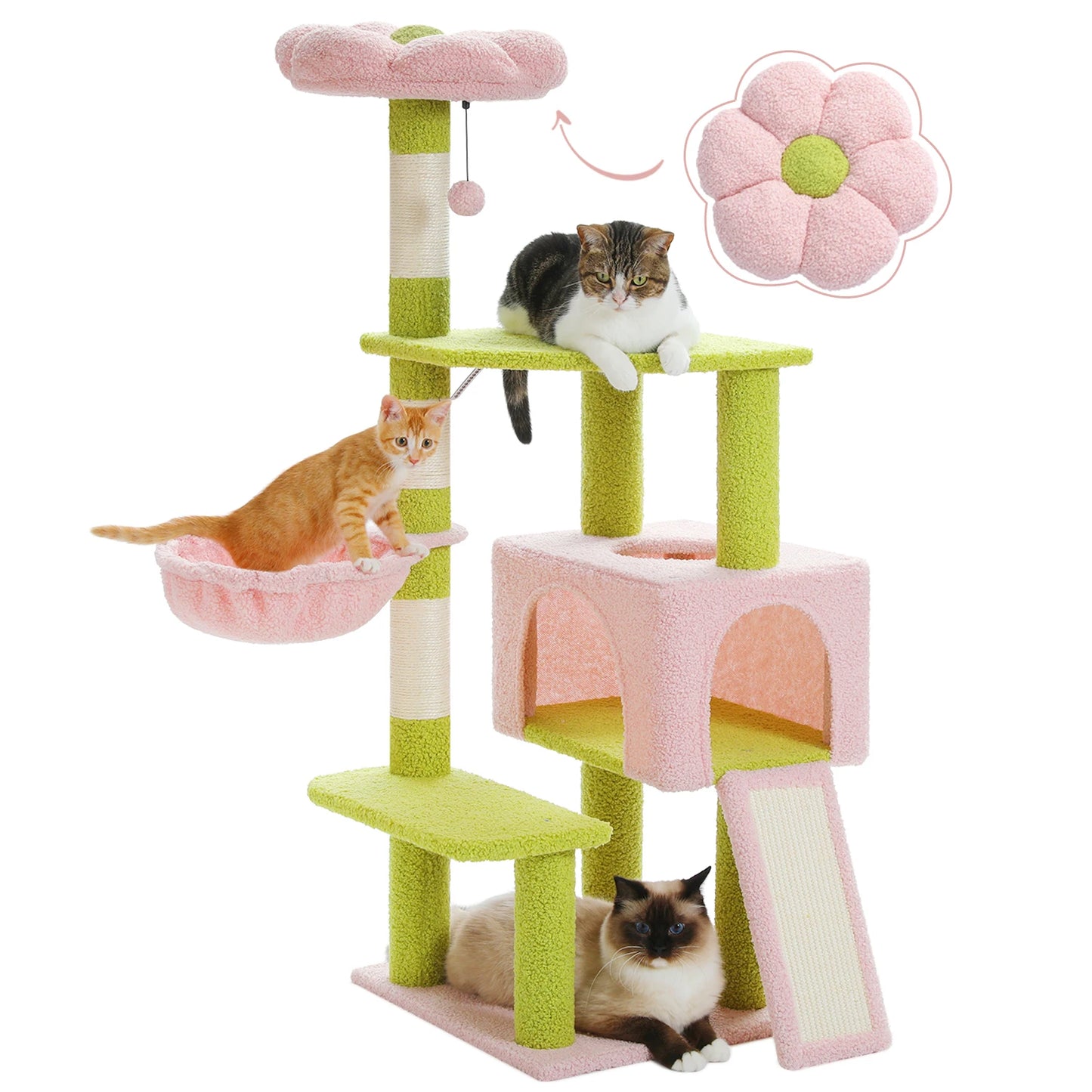 PAWZ Road Flower Cat Tree With Sisal Scratching Posts