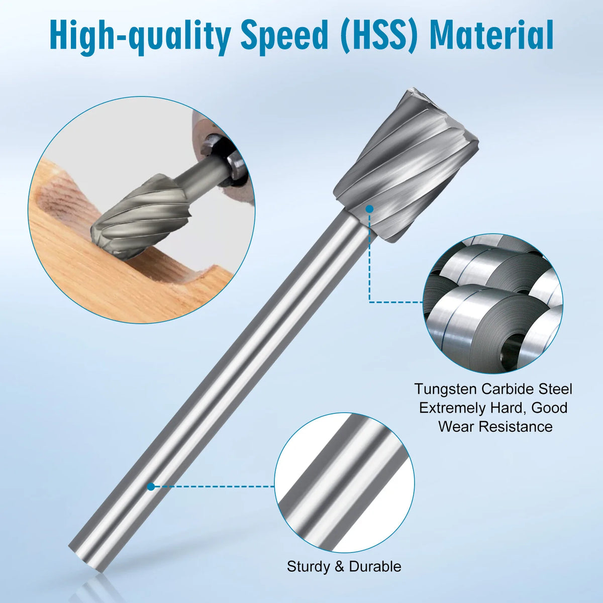 Wood Carving Engraving Drill Bits Set For Rotary Tools