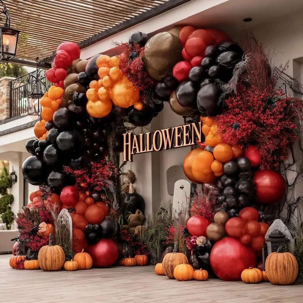 Premium Halloween Latex Balloon Arch Garland Party Kit