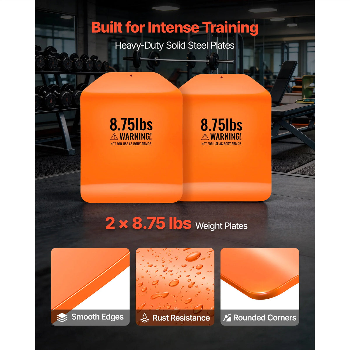 SucceBuy Curved Steel Weight Vest Plates for Strength Training