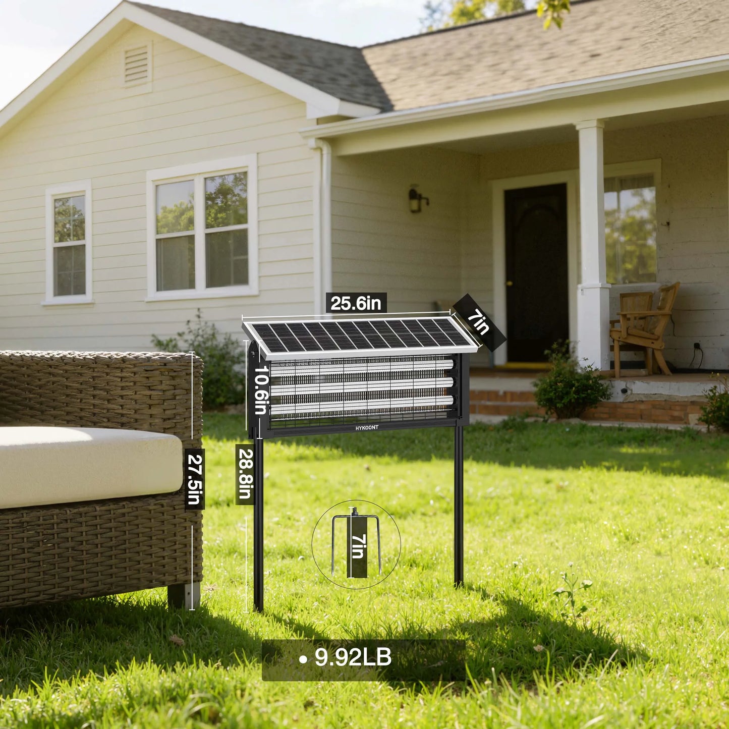 Hykoont Solar Mosquito Killer Lamp For Backyard Pest Control