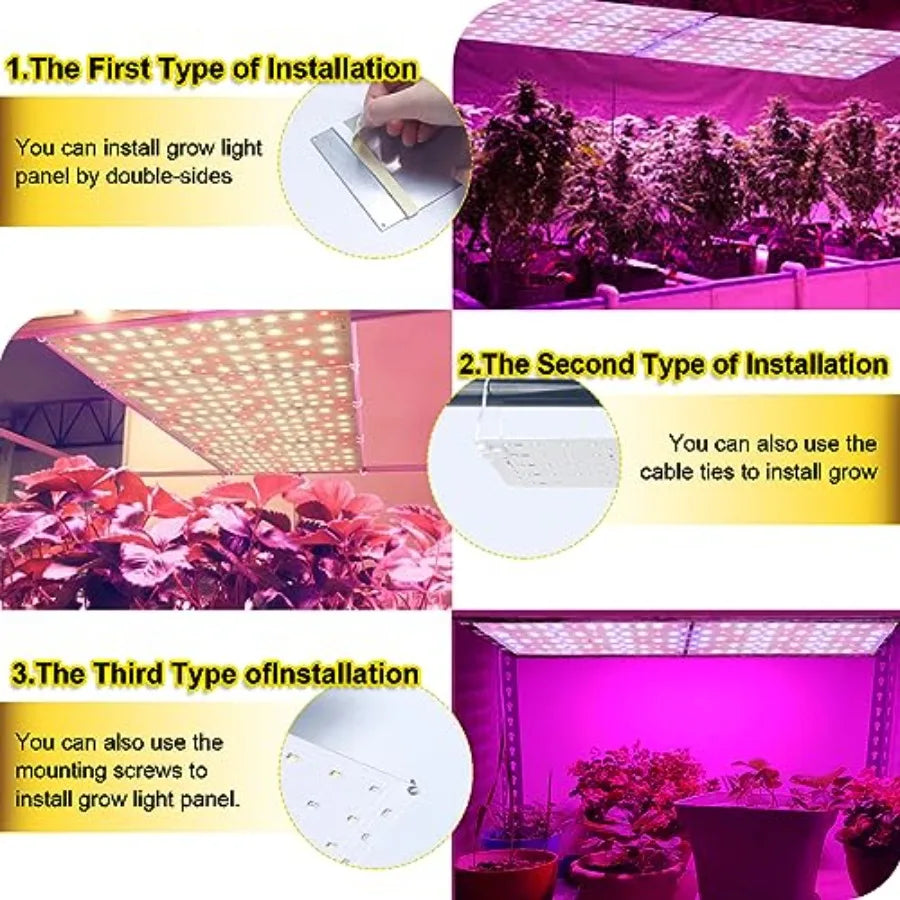 40W Ultra Thin LED Grow Light With Full Spectrum Timer