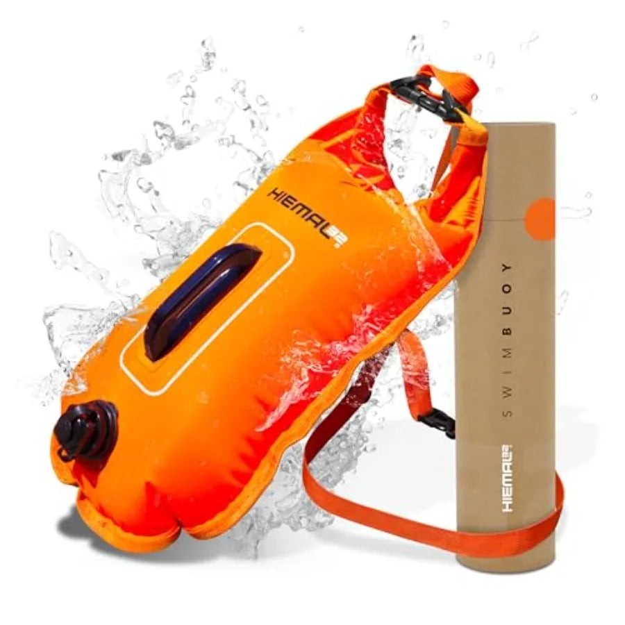 Open Water Swim Safety Buoy With Waterproof Dry Storage Bag