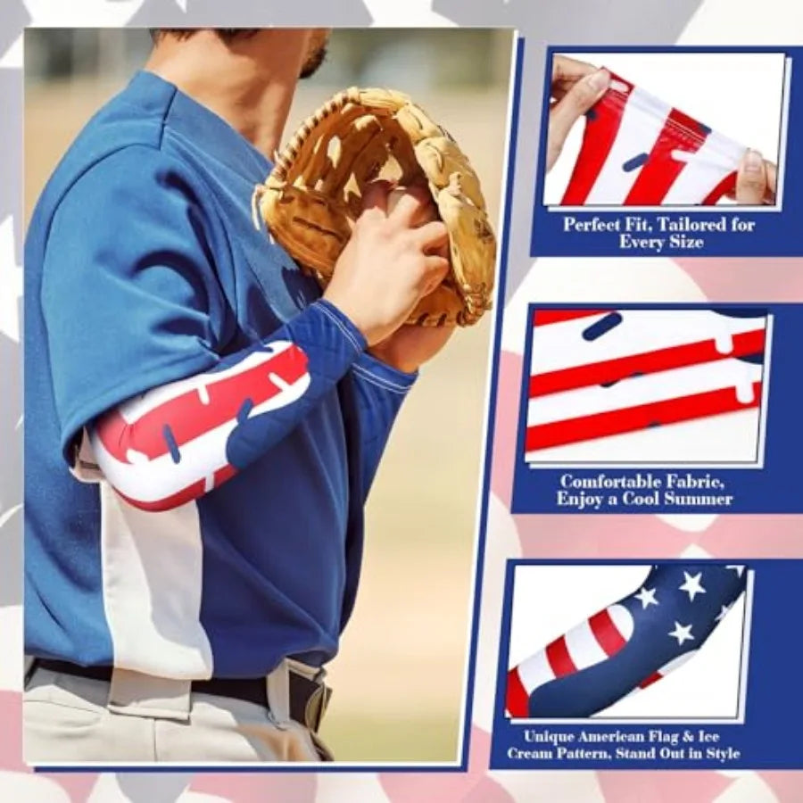 Youth Compression Baseball Arm Sleeves UV Protection Gear