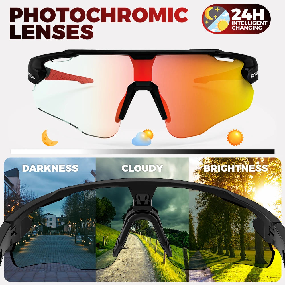 Victgoal Photochromic Cycling Sunglasses UV400 Protection