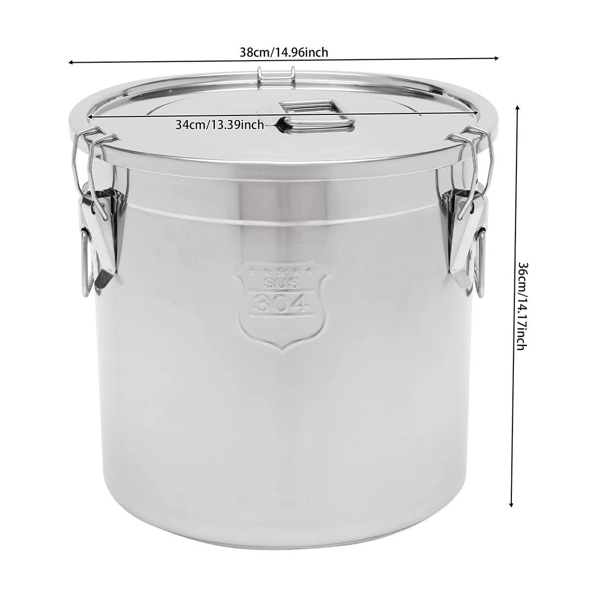 Stainless Steel Airtight Kitchen Storage Canister With Secure Latching Lid