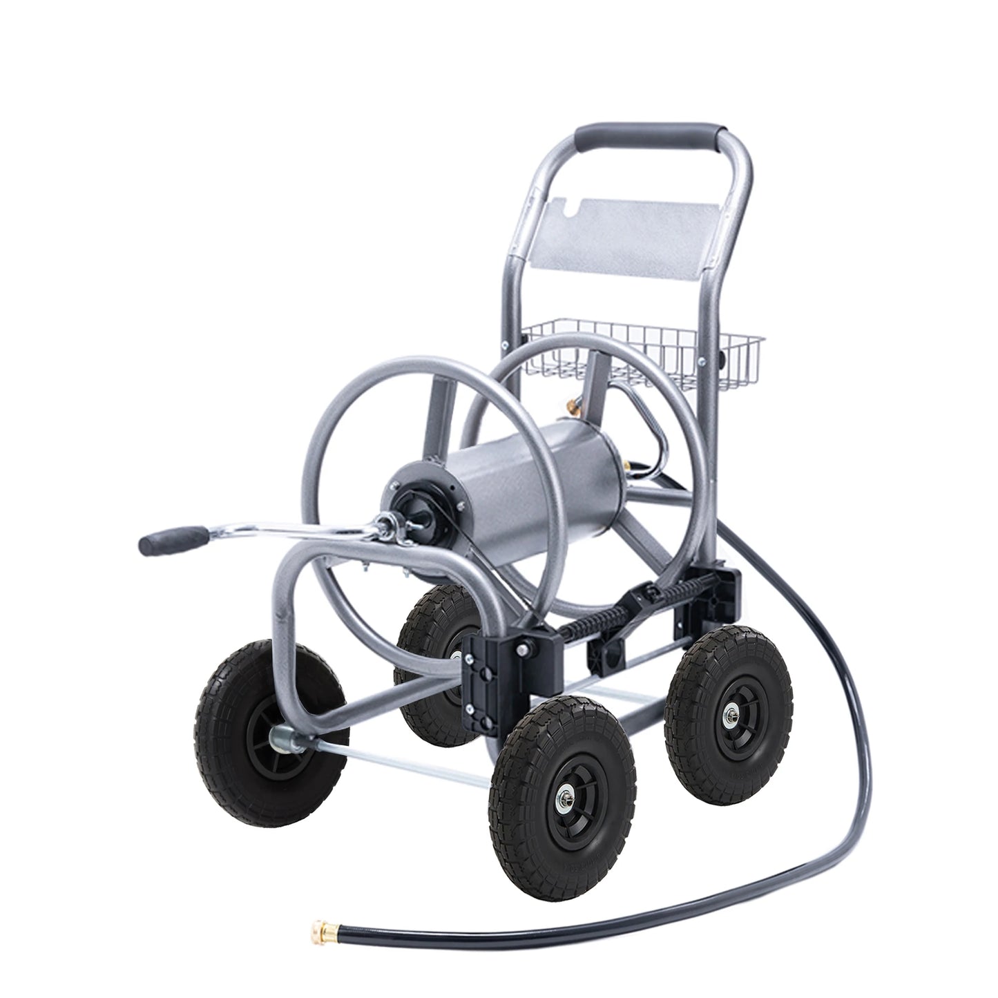 Giraffe Tools Heavy Duty Garden Hose Reel Cart With Wheels