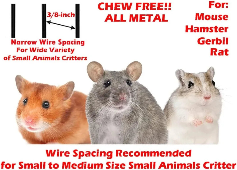 3 Tier Portable Collapsible Metal Travel Cage For Small Animals