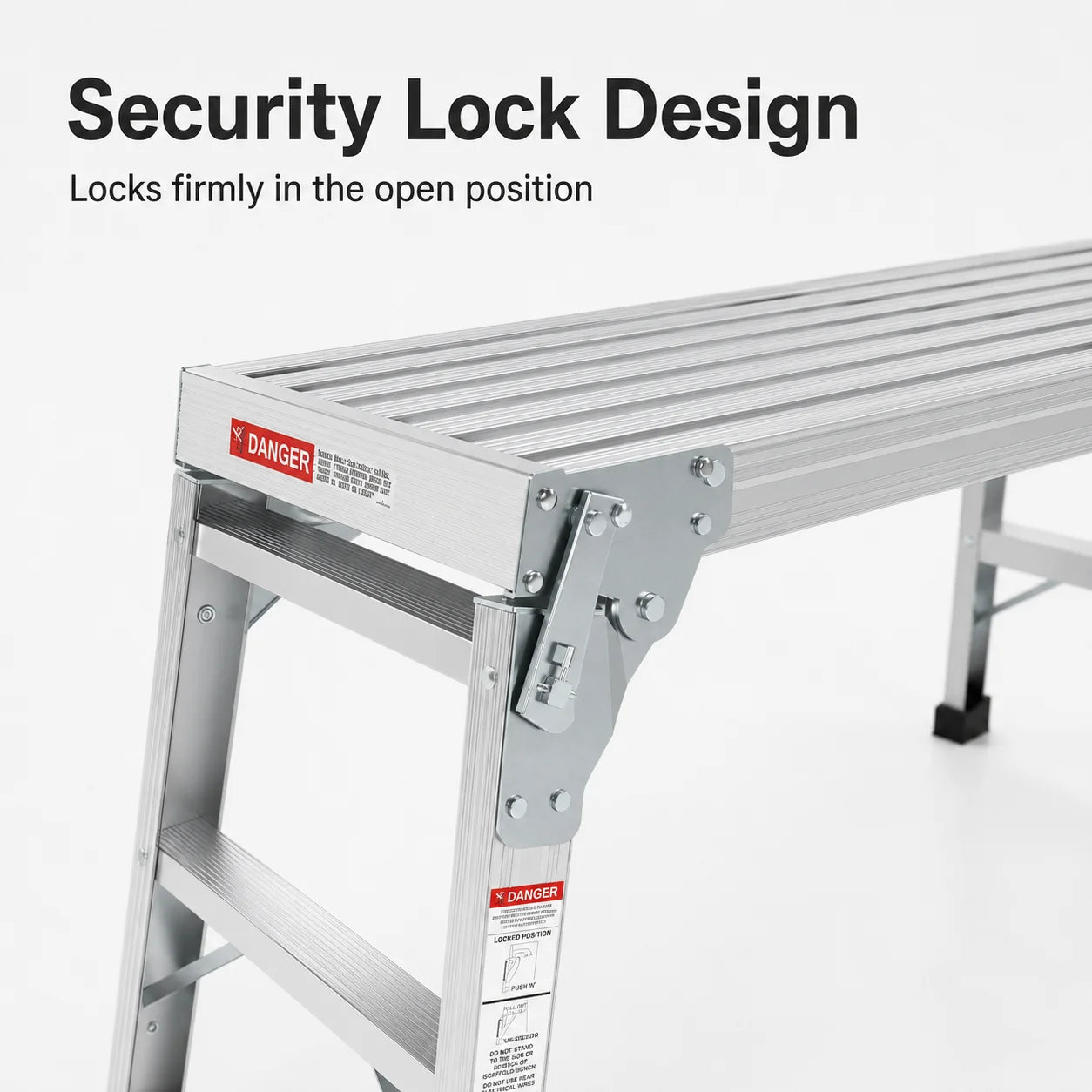 Portable Aluminum Folding Work Platform With Rubber Feet