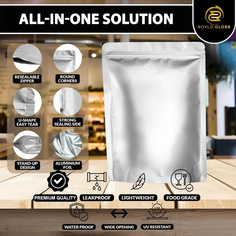 Robust Mylar Food Storage Kit With Oxygen Absorbers And Clips